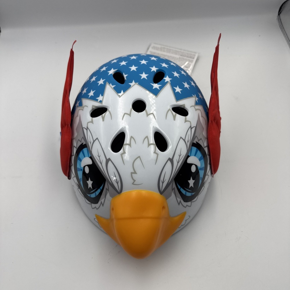 Raskullz 3D Sam Eagle Childs Bike & Skate Helmet Red, White, Blue Ages 5+ New
